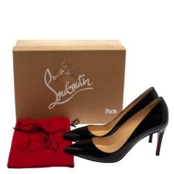مملوكة مسبقًا Christian Louboutin Black Patent Leather Pigalle Pumps Size 38.5