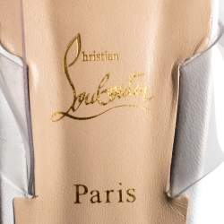 مملوكة مسبقًا Christian Louboutin Off White Leather And PVC Jonatina Sandals Size 41