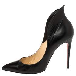 Pre Owned Christian Louboutin Black Leather Mea Culpa Pumps Size 41