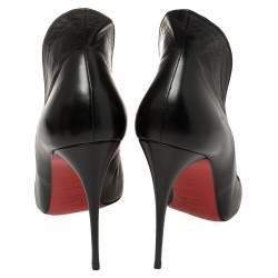 Pre Owned Christian Louboutin Black Leather Mea Culpa Pumps Size 41