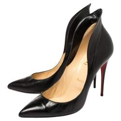 Pre Owned Christian Louboutin Black Leather Mea Culpa Pumps Size 41