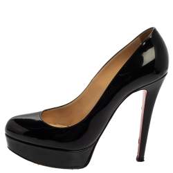 Christian Louboutin Black Patent Leather Bianca Pumps Size 37.5