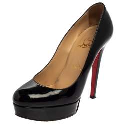 Christian Louboutin Black Patent Leather Bianca Pumps Size 37.5