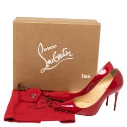 Pre Owned Christian Louboutin Red Patent Leather So Kate Pointed Toe Pumps Size 36