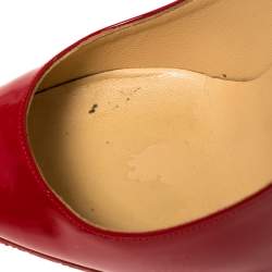 Pre Owned Christian Louboutin Red Patent Leather So Kate Pointed Toe Pumps Size 36