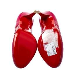 Pre Owned Christian Louboutin Pink Leather Laser Cut Pumps Size 36.5