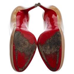 Christian Louboutin Beige Patent Leather Neofilo Pumps Size 36.5