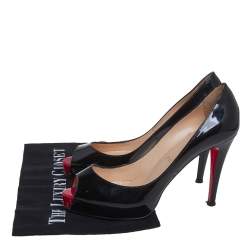 Christian Louboutin Black Patent Leather Very Prive Pumps Size 38