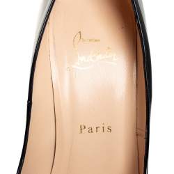 Pre Owned Christian Louboutin Black Patent Leather Bianca Platform Pumps Size 39
