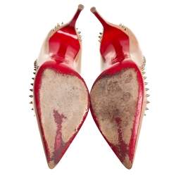 مملوكة مسبقًا Christian Louboutin Beige Patent Leather Anjalina Pumps Size 37