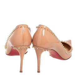 مملوكة مسبقًا Christian Louboutin Beige Patent Leather Anjalina Pumps Size 37