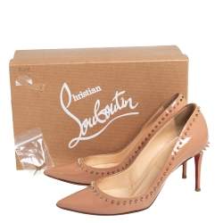 مملوكة مسبقًا Christian Louboutin Beige Patent Leather Anjalina Pumps Size 37
