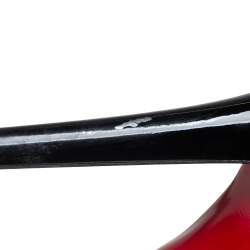 Pre Owned Christian Louboutin Black Patent Leather Bianca Platform Pumps Size 37.5