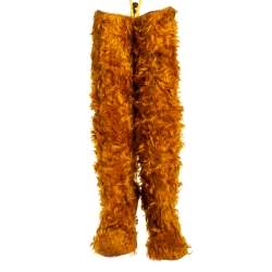 مملوكة مسبقًا Christian Louboutin Yellow Faux Fur Knee Length Boots Size 37.5