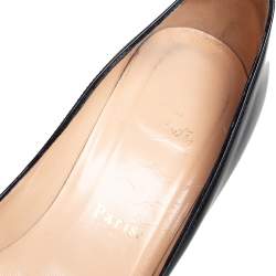 Pre Owned Christian Louboutin Black Patent Leather Leather Simple Pumps Size 39