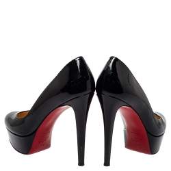 Pre Owned Christian Louboutin Black Patent Leather Bianca Pumps Size 38