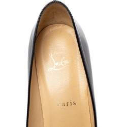 Pre Owned Christian Louboutin Black Patent Leather Bianca Pumps Size 38