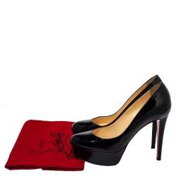 Pre Owned Christian Louboutin Black Patent Leather Bianca Pumps Size 38