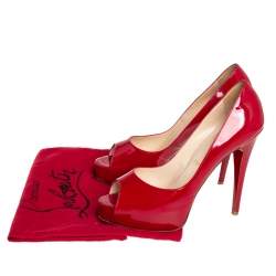 Pre Owned Christian Louboutin  Patent Leather New Prive Pumps Size 38