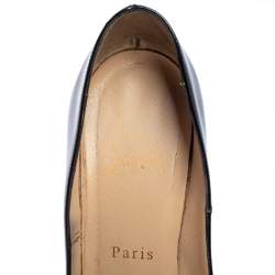 Pre Owned Christian Louboutin Black Patent Leather So Kate Pumps Size 38