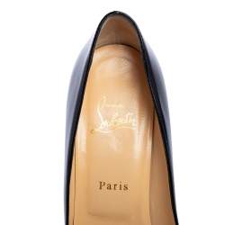 Pre Owned Christian Louboutin Black Patent Leather Simplenodo Bow Pumps Size 41