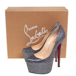 Christian Louboutin Silver Glitter Daffodile Pumps Size 36.5 