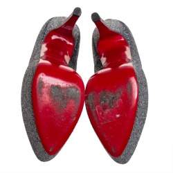Christian Louboutin Silver Glitter Daffodile Pumps Size 36.5 