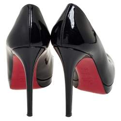 Pre Owned Christian Louboutin Black Patent Leather New Simple Pumps Size 38.5