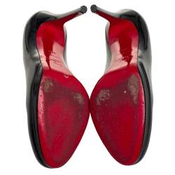 Pre Owned Christian Louboutin Black Patent Leather New Simple Pumps Size 38.5