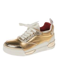 Aftergame glitter trainers Louis Vuitton Gold size 36 EU in