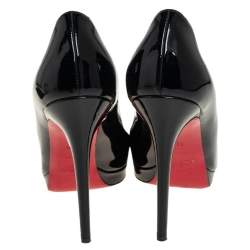 Pre Owned Christian Louboutin Black Patent Leather New Simple Pumps Size 39.5