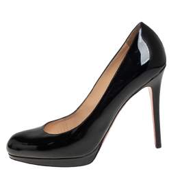 Pre Owned Christian Louboutin Black Patent Leather New Simple Pumps Size 39.5