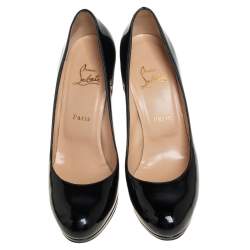 Pre Owned Christian Louboutin Black Patent Leather New Simple Pumps Size 39.5