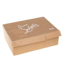 Pre Owned Christian Louboutin Beige Patent Leather Hyper Prive Pumps Size 37.5