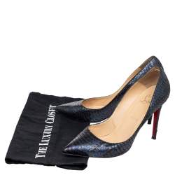 Pre Owned Christian Louboutin Multicolor Water Snake Pigalle Follie Pointed Toe Pumps Size 39.5