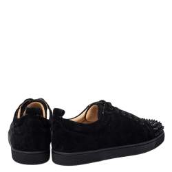 Pre Owned Christian Louboutin Black Suede Orlato Low Top Sneakers Size 40