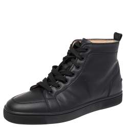 Louis - High-top sneakers - Calf leather - Black - Christian