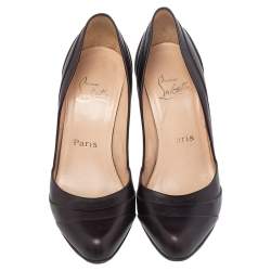 Christian Louboutin Dark Brown Leather Armadillo Pumps Size 38.5