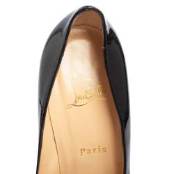 Pre Owned Christian Louboutin Black Patent Leather New Simple Pumps Size 40