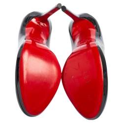 Pre Owned Christian Louboutin Black Patent Leather New Simple Pumps Size 40