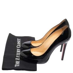 Pre Owned Christian Louboutin Black Patent Leather New Simple Pumps Size 40