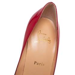Pre Owned Christian Louboutin Black/Red Ombre Patent Leather Pigalle Follies Pointed Toe Pumps Size 39