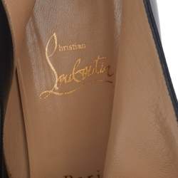 مملوكة مسبقًا Christian Louboutin Black Leather Belle Ankle Length Boots Size 39