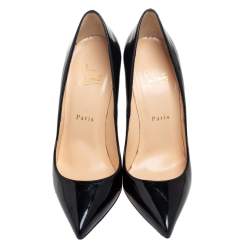 Pre Owned Christian Louboutin Black Patent Leather Pigallie Pumps Size 39