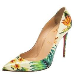 Christian Louboutin Multicolor Hawaii Floral Print Leather Pigalle