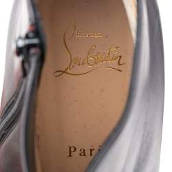 مملوكة مسبقًا Christian Louboutin  Black Leather Square Toe Ankle Boots Size 39