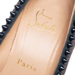 Christian Louboutin Multicolor Pony Hair and Leather Malabar Hill Spiked Pointed Toe Pumps Size 37.5