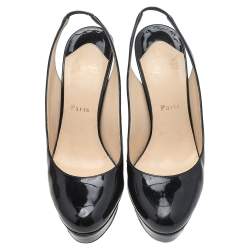 Christian Louboutin Black Patent Leather Bianca Pumps Size 38.5