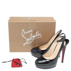 Christian Louboutin Black Patent Leather Bianca Pumps Size 38.5