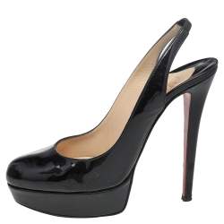 Christian Louboutin Black Patent Leather Bianca Pumps Size 38.5